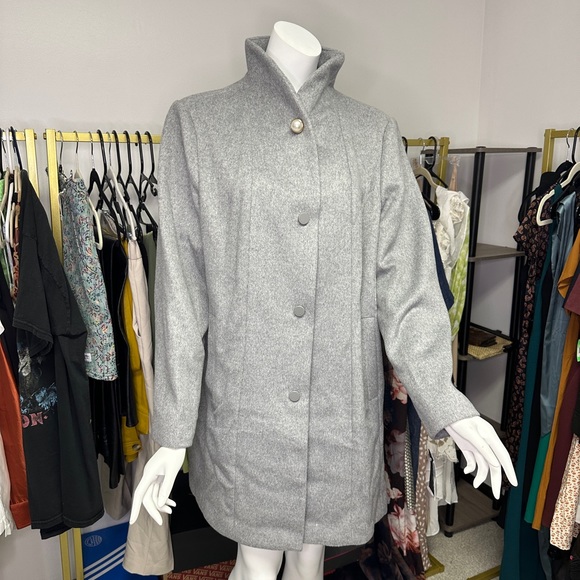 KATE SPADE Wool Blend Stand-Collar 35"Long Coat w/Changeable Buttons sz XL‎ - Picture 15 of 15